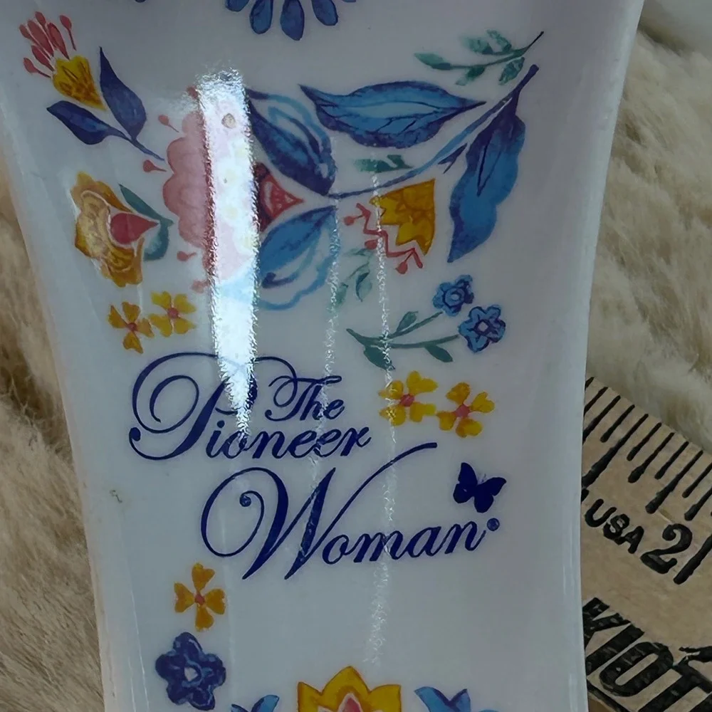 Pioneer Woman Spoon Rest Set Floral Blue White Kitchen Decor Farmhouse 3 total